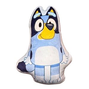 Bluey Soft Velboa Character PIllow w/ Bluey Bingo Double Sided Plush 15"